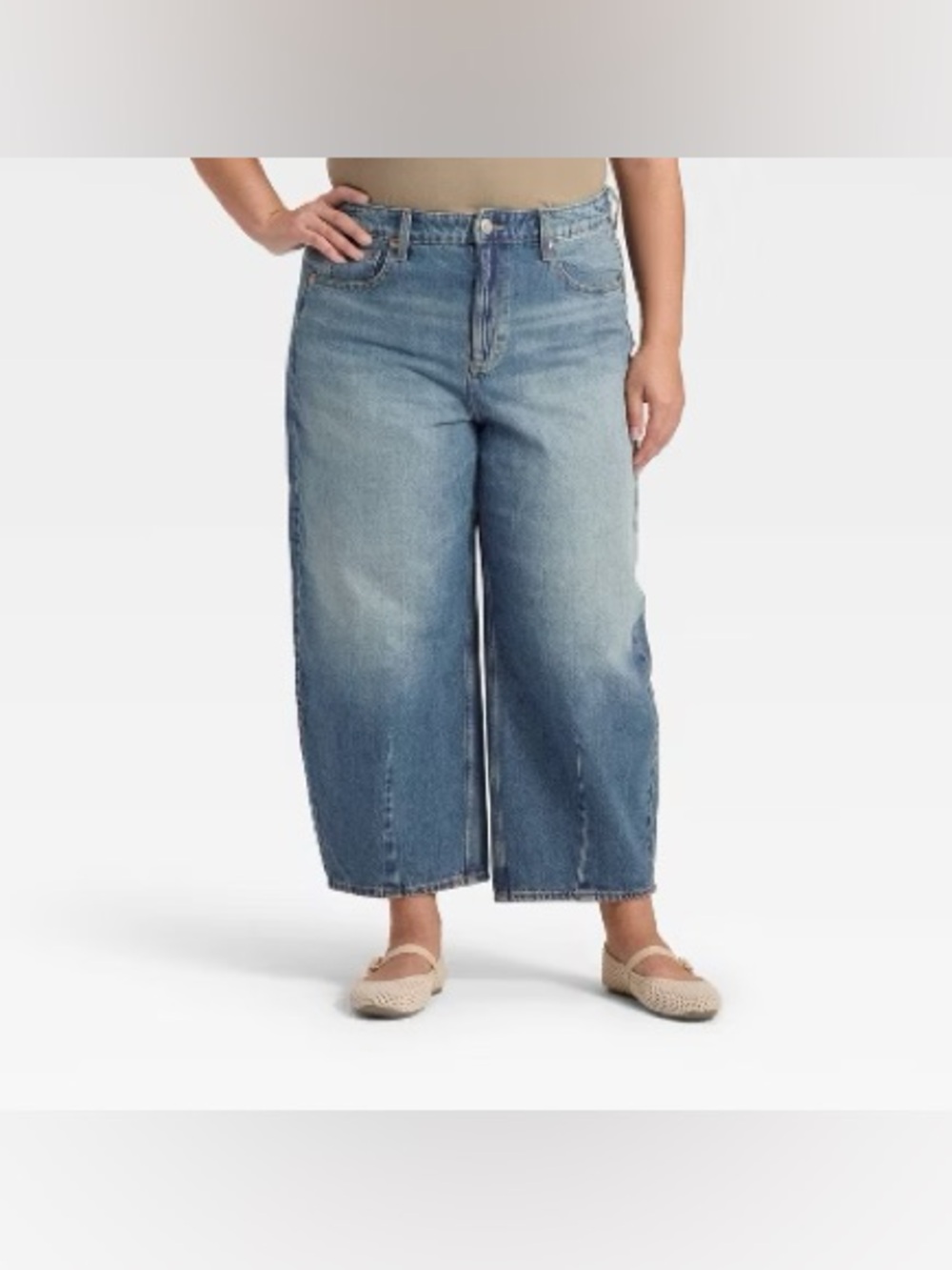 Universal Thread High Rise Barrel Jean - Picture 4 of 7